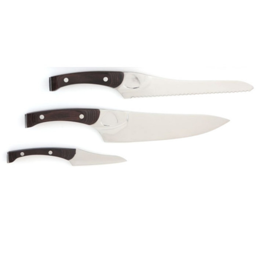 Knork 3 Piece Carbon Steel Assorted Knife Set + 8 Steak Knives MSRP $350